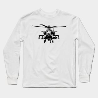 AH-64 Apache Helicopter Long Sleeve T-Shirt